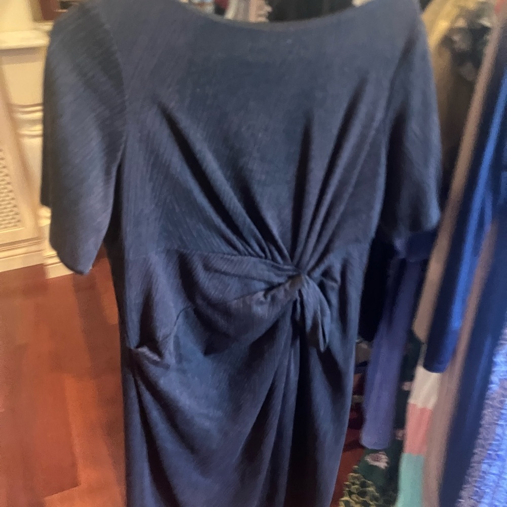 Jones New York Navy Long Sleeve Dress